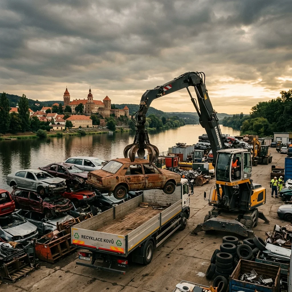 Hora Říp a krajina Podřipska – likvidace vozidel Roudnice nad Labem